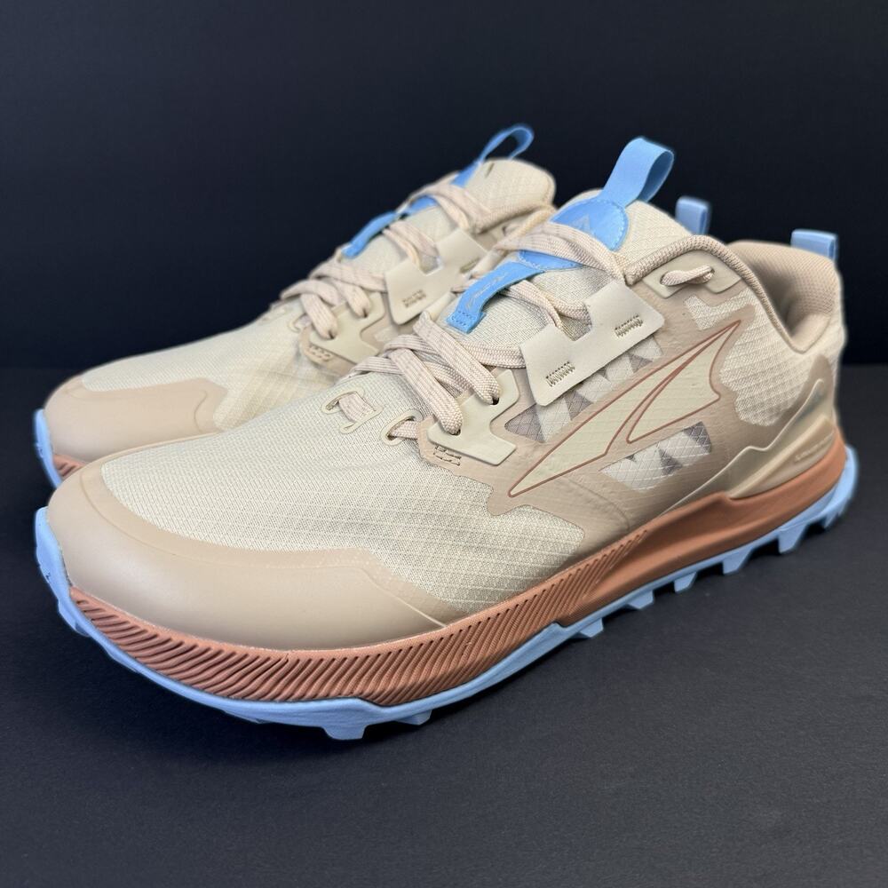 Altra Lone Peak 7 Women’s 9 Beige Blue Trail Running Hiking Sneakers Shoes